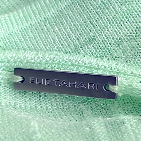 Elie Tahari Mint Cream Henley Sweater - Large - NWT - Picture 7 of 9